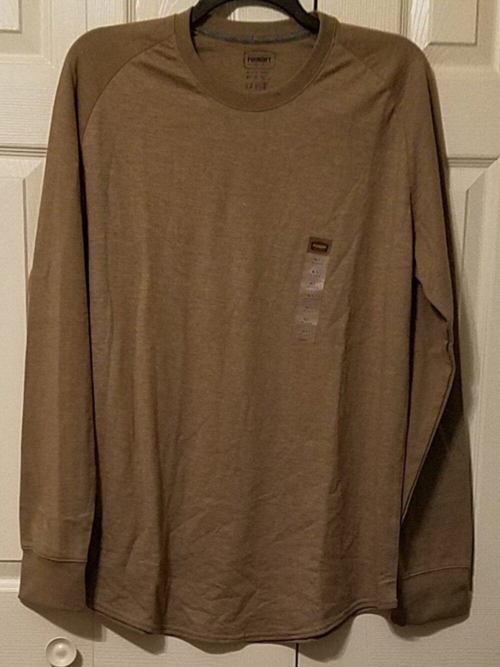 THE FOUNDRY SUPPLY CO. Big & Tall Mens Crew Neck T- Shirt Oat XLT
